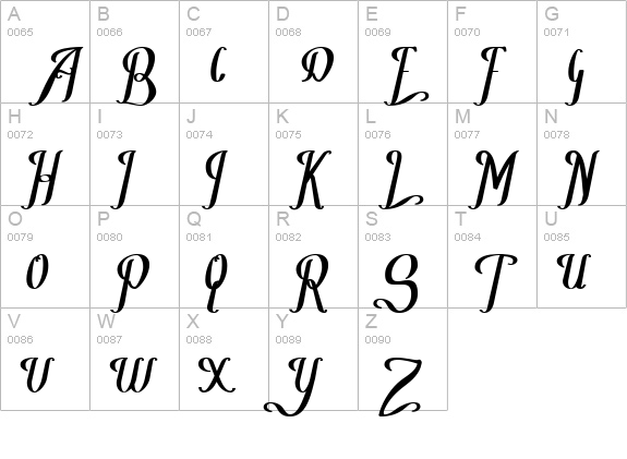 Chancera Bold uppercase A-Z preview