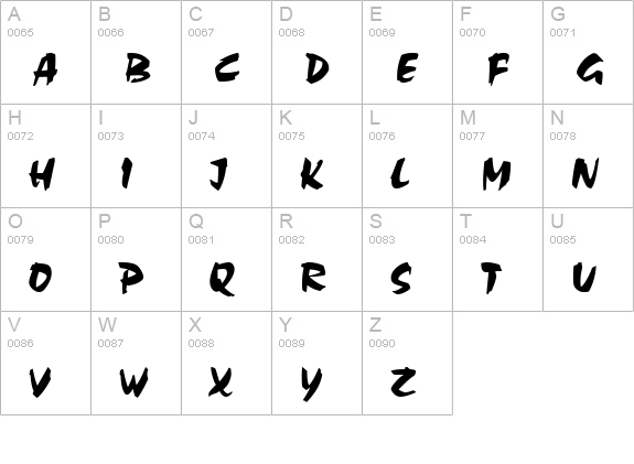 Chandler-Regular uppercase A-Z preview
