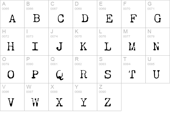 Chandler42 uppercase A-Z preview