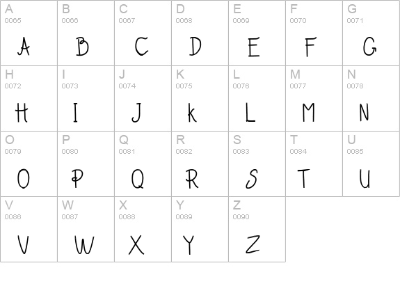 Chandry Script uppercase A-Z preview