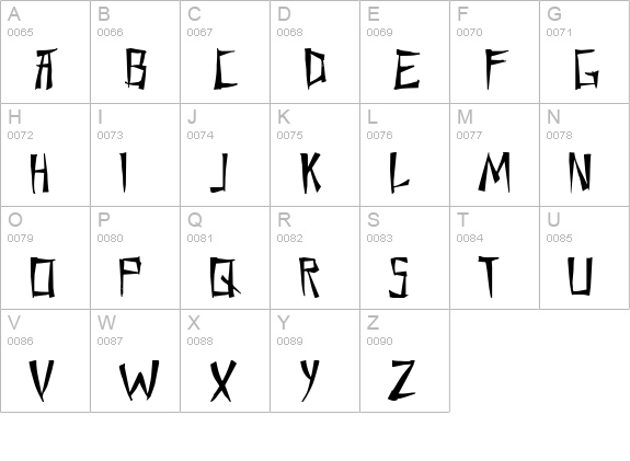 Chang and Eng uppercase A-Z preview