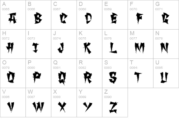 ChangChangWoodcut uppercase A-Z preview