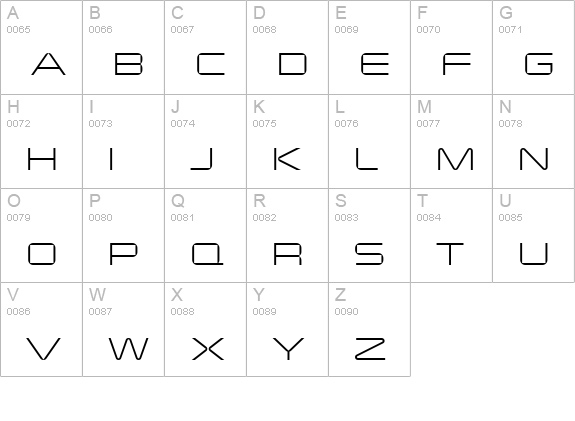 Changeling Light uppercase A-Z preview