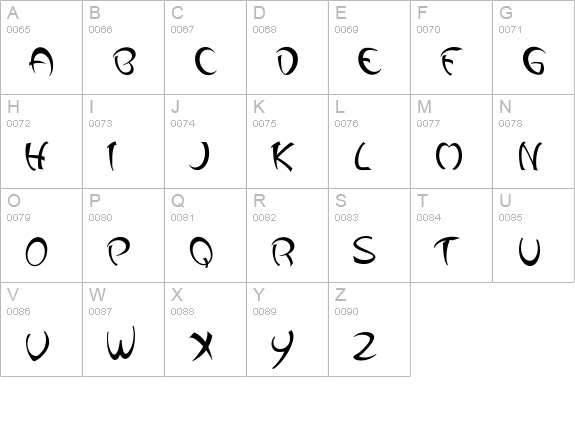 Changstein uppercase A-Z preview