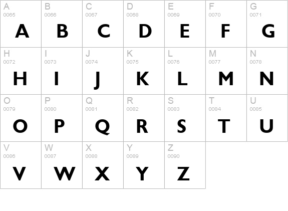 Chantilly Bold uppercase A-Z preview