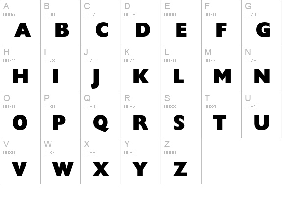 Chantilly-Heavy uppercase A-Z preview