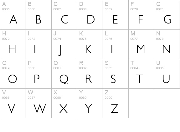 Chantilly-Light-Regular uppercase A-Z preview