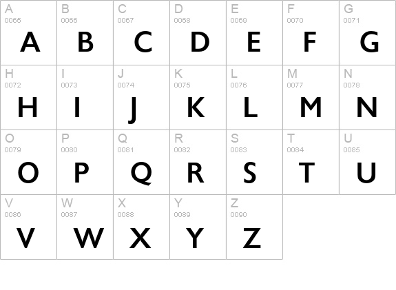 Chantilly-Medium uppercase A-Z preview