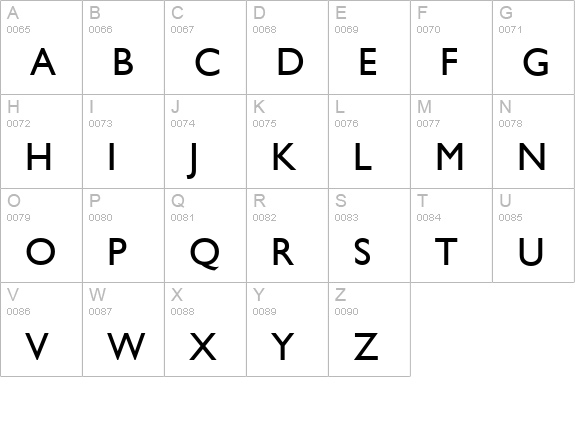 Chantilly-Medium-Regular uppercase A-Z preview