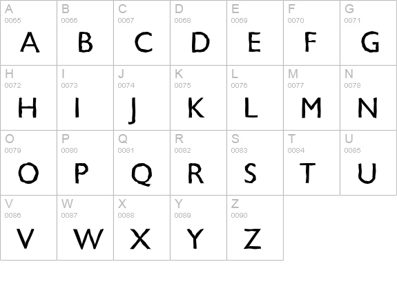 ChantillyAntique-Regular uppercase A-Z preview