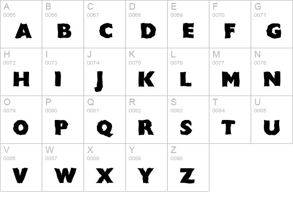 ChantillyRandom-Heavy-Regular uppercase A-Z preview