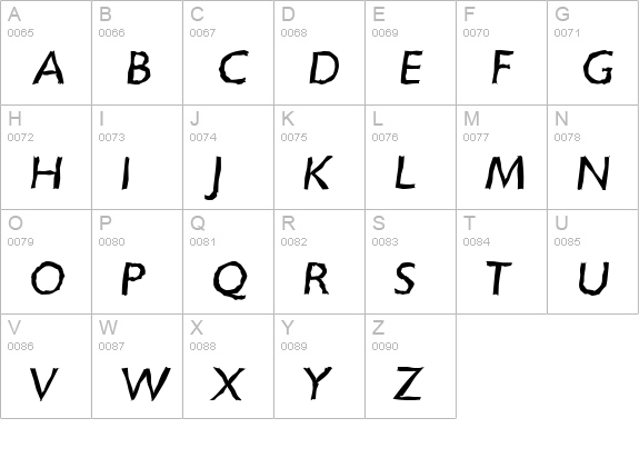 ChantillyRandom-Italic uppercase A-Z preview