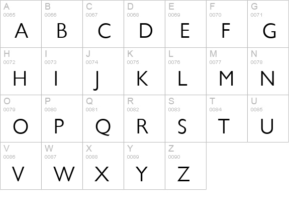 ChantillySerial-Light-Regular uppercase A-Z preview