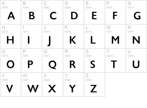ChantillySerial-Medium-Regular uppercase A-Z preview