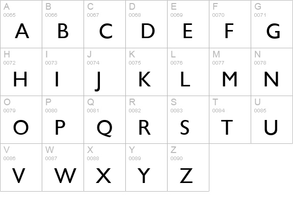 ChantillySerial-Regular uppercase A-Z preview
