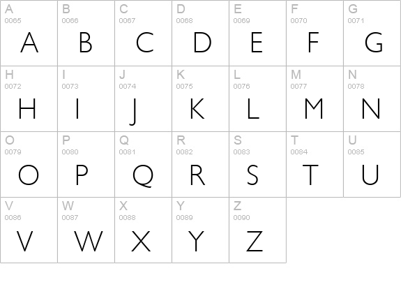 ChantillySerial-Xlight-Regular uppercase A-Z preview