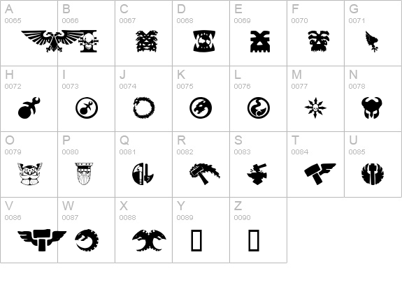 ChaoSquat uppercase A-Z preview