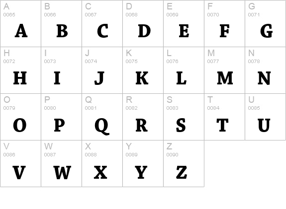 Chaparral Pro Bold uppercase A-Z preview