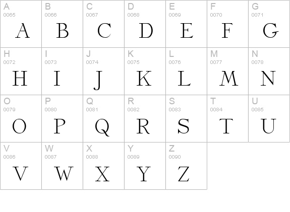 Chapel uppercase A-Z preview