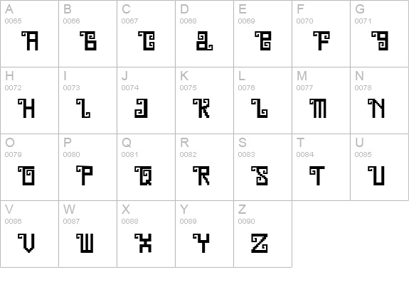 Chapultepec uppercase A-Z preview