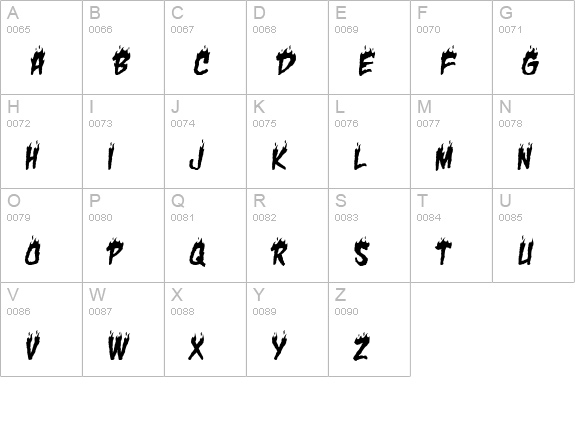 Char BB uppercase A-Z preview