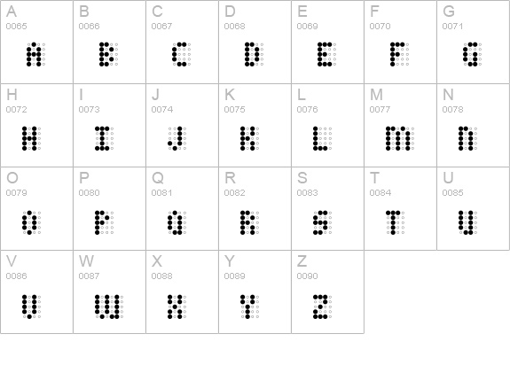 Charaille AOE uppercase A-Z preview