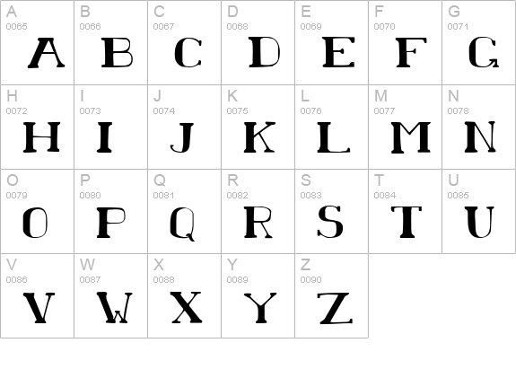 Chardin Doihle uppercase A-Z preview