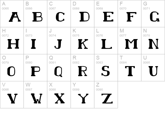 Chardin Doihle Bold uppercase A-Z preview