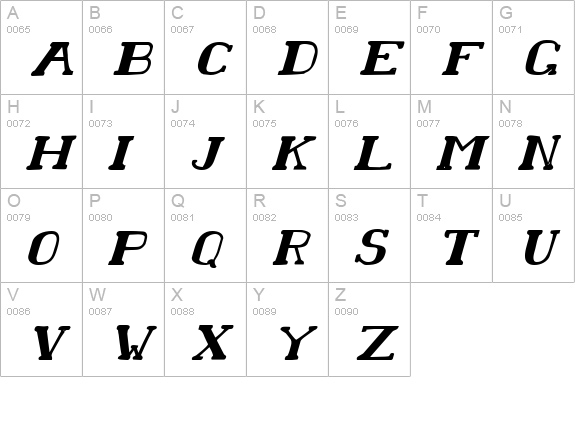 Chardin Doihle Bold Italic uppercase A-Z preview