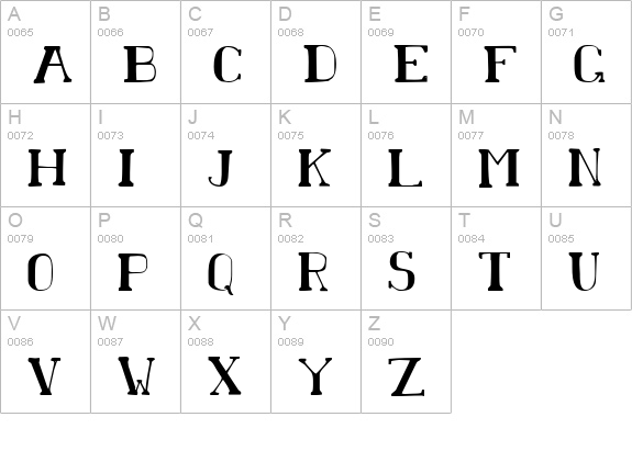 Chardin Doihle Condensed uppercase A-Z preview
