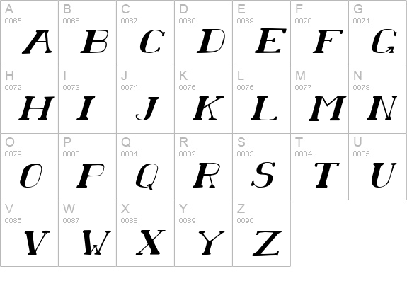 Chardin Doihle Italic uppercase A-Z preview