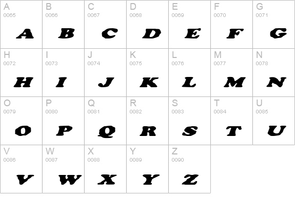 Charlemagne Italic uppercase A-Z preview