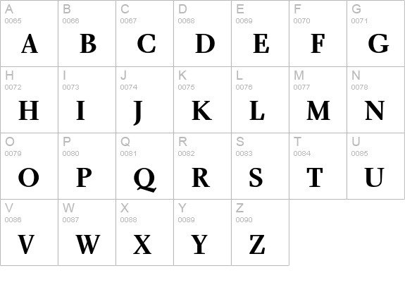 Charlotte Std Bold uppercase A-Z preview