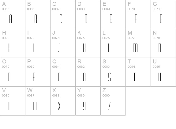 Chasline uppercase A-Z preview