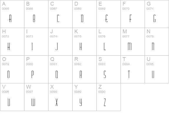 Chasline Normal uppercase A-Z preview