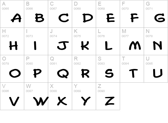 Chasm Extended Bold uppercase A-Z preview