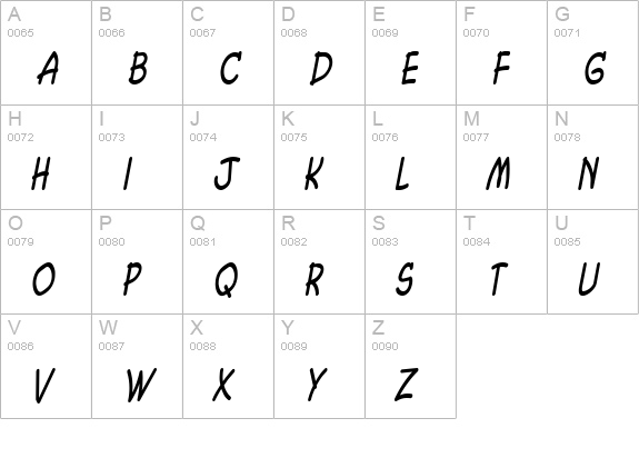 Chasm Thin Italic uppercase A-Z preview