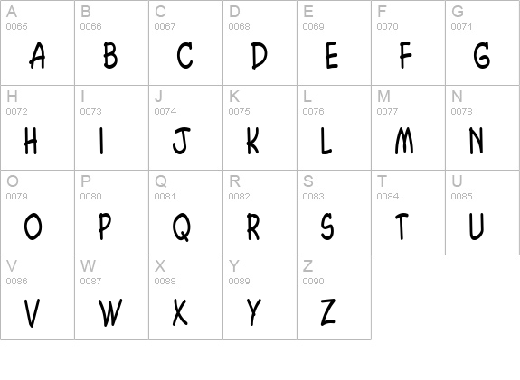 Chasm Thin Normal uppercase A-Z preview