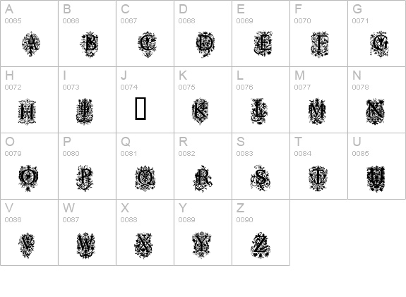 Chaucher uppercase A-Z preview