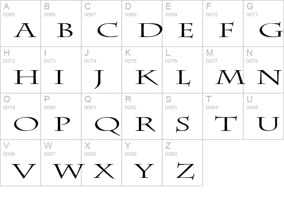 Chaz Extended Normal uppercase A-Z preview