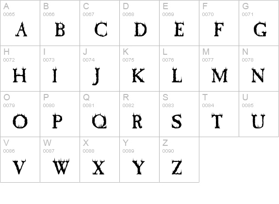 Cheap Fire uppercase A-Z preview