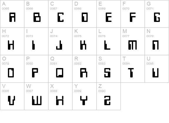 CheckStub uppercase A-Z preview