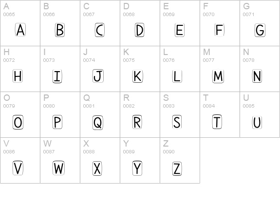 Cheddar Salad BTN Cameo uppercase A-Z preview