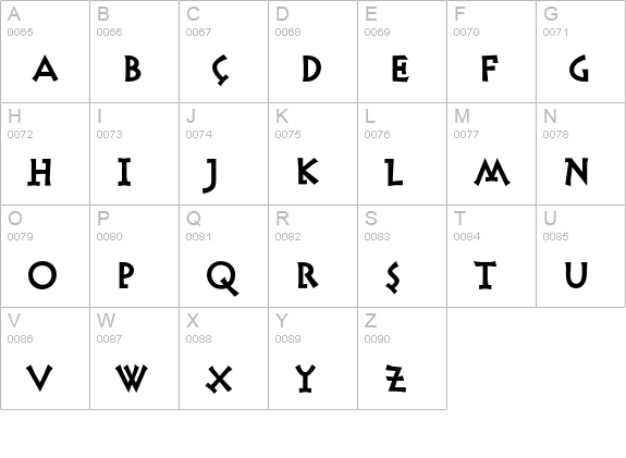 Chelsea-Bold uppercase A-Z preview