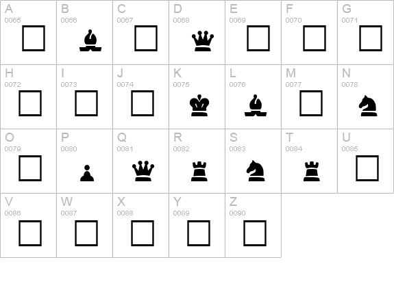 Cheq uppercase A-Z preview