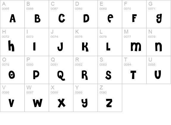 Cheri uppercase A-Z preview