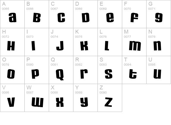 Cherub Small Caps uppercase A-Z preview