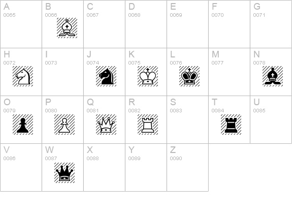 Chess Alpha uppercase A-Z preview