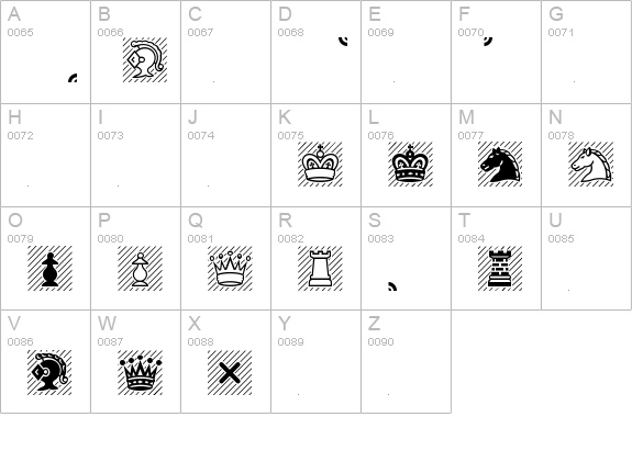 Chess Condal uppercase A-Z preview