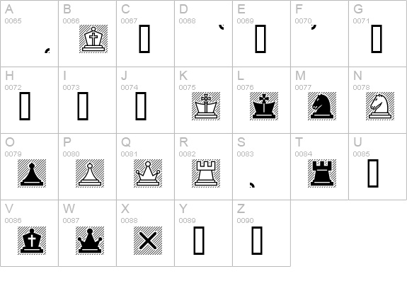 Chess Lucena uppercase A-Z preview